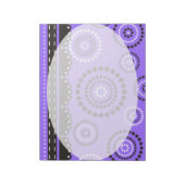 Garland ARTdeco zwart wit + uw achtergrondkleur Notitieblok (Linkerzijde)