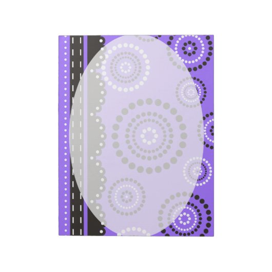 Garland ARTdeco zwart wit + uw achtergrondkleur Notitieblok (Linkerzijde)