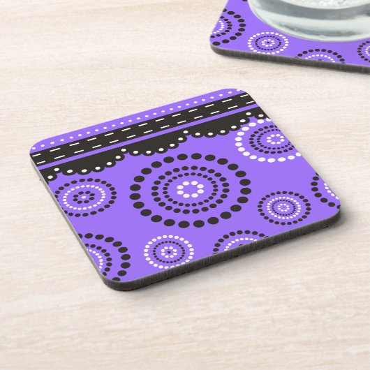 Garland ARTdeco zwart wit + uw achtergrondkleur Onderzetter (Linkerzijde)