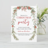 Garland Christmas Party Kaart (Staand voorkant)