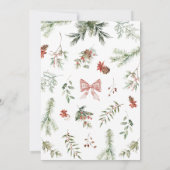 Garland Christmas Party Kaart (Achterkant)