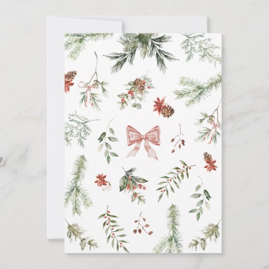 Garland Christmas Party Kaart (Achterkant)