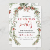 Garland Christmas Party Kaart (Voorkant / Achterkant)
