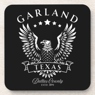 Garland Dallas County Texas Antieke Adelaar Bier Onderzetter