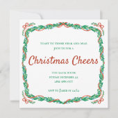 Garland en Bows Kerstfeest Kaart (Voorkant)