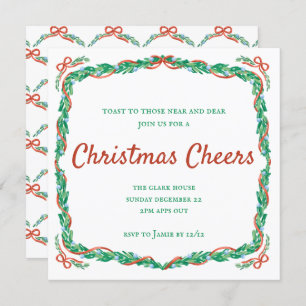 Garland en Bows Kerstfeest Kaart