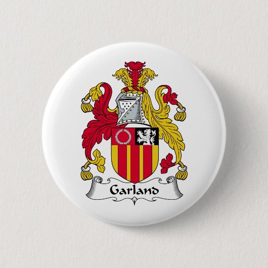 Garland Family Crest Ronde Button 5,7 Cm (Voorkant)