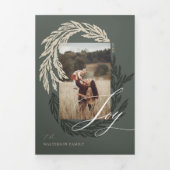 Garland krans Monogram Fotogalerij Kerst Drieluik Wenskaart (Cover)