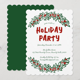 Garland Krans Vakantie Kerstfeest CUSTOM Kaart
