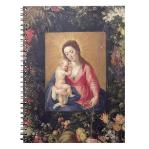 Garland of Fruit and Flowers with Virgin and Child Notitieboek