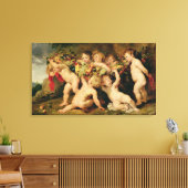 Garland of Fruit, c.1615-17 Canvas Afdruk (Insitu (Woonkamer))