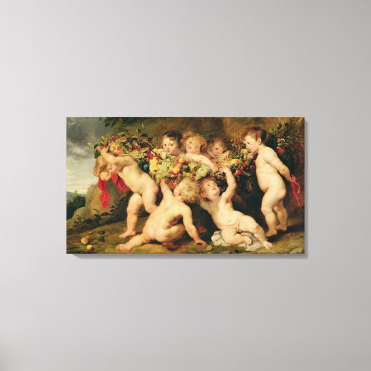 Garland of Fruit, c.1615-17 Canvas Afdruk (Voorkant)