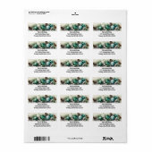 Garland of Yuletide Joy Retouradres Labels (Full Sheet)