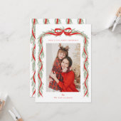 Garland with a bow kaart (Voorkant / Achterkant in situ)