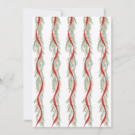 Garland with a bow kaart (Achterkant)