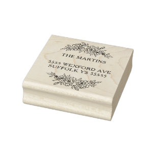 Garlands Address Design Rubberstempel