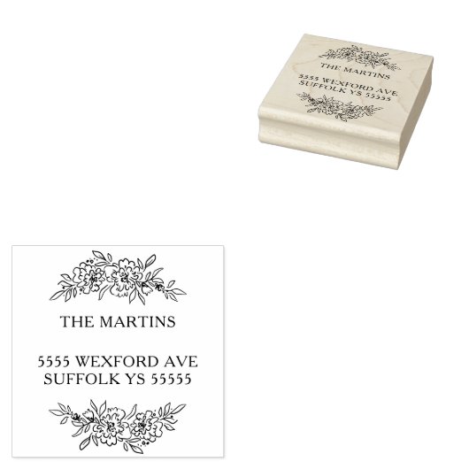 Garlands Address Design Rubberstempel (Gestempeld)