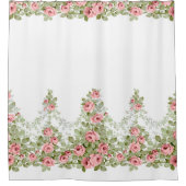 Garlands van Elegant Blauw Victoriaans Rozen Douchegordijn (Voorkant)