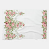 Garlands van Elegante Roze Victoriaans Rozen Theedoek (Horizontaal)