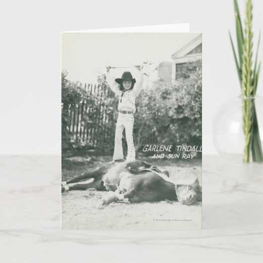 Garlene Tindall die zich op een trucpaard bevinden Kaart (Voorkant)