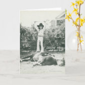 Garlene Tindall die zich op een trucpaard bevinden Kaart (Gele Bloem)