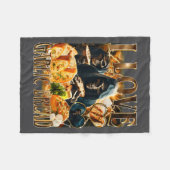 Garlic Bread Food Lover Funny Skeleton Meme Humor Fleece Deken (Voorkant (Horizontaal))