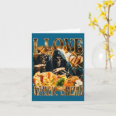 Garlic Bread Food Lover Funny Skeleton Meme Humor  Kaart (Gele Bloem)
