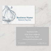 Garlic Bulb Ink Art Medicinal Herb Visitekaartje (Voorkant / Achterkant)