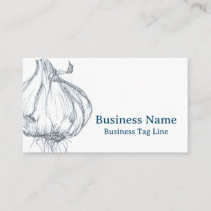Garlic Bulb Ink Art Medicinal Herb Visitekaartje