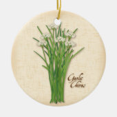 Garlic Chives Herb Keramisch Ornament (Voorkant)