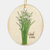 Garlic Chives Herb Keramisch Ornament (Links)