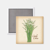 Garlic Chives Herb Magneet (Voorkant / Achterkant)