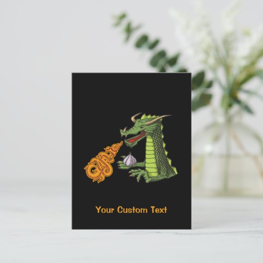 Garlic Dragon Briefkaart (Staand voorkant)
