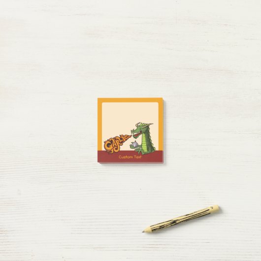 Garlic Dragon Post-it® Notes (Op bureau)