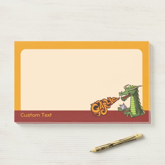 Garlic Dragon Post-it® Notes (Op bureau)