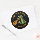 Garlic Dragon Ronde Sticker (Envelop)