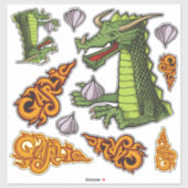 Garlic Dragon Sticker Set (Vel)