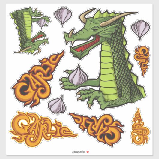 Garlic Dragon Sticker Set (Vel)