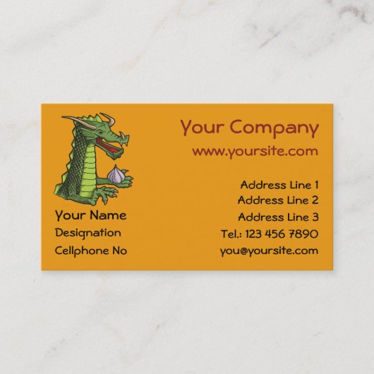 Garlic Dragon Visitekaartje (Voorkant)