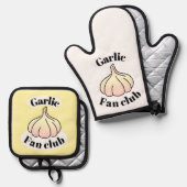 Garlic fan club ovenwant & pannenlap set (Voorkant / Achterkant)