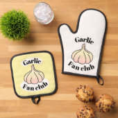 Garlic fan club ovenwant & pannenlap set (Top down)