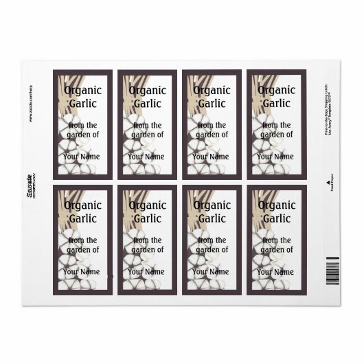 Garlic Gardener Label (Full Sheet)