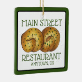 Garlic Knots Bread Roll Italy Food Restaurant Keramisch Ornament (Rechts)