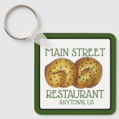 Garlic Knots Bread Roll Italy Food Restaurant Sleutelhanger (Voorkant)