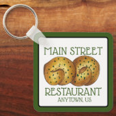 Garlic Knots Bread Roll Italy Food Restaurant Sleutelhanger (Voorkant)