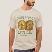 Garlic Knots Bread Roll Italy Food Restaurant T-shirt (Voorkant)