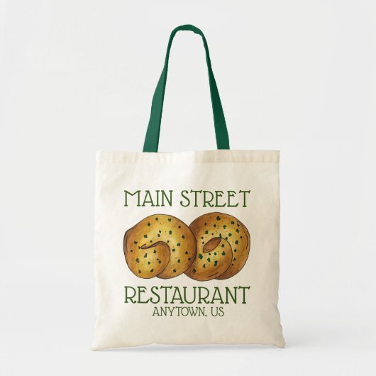 Garlic Knots Bread Roll Italy Food Restaurant Tote Bag (Voorkant)