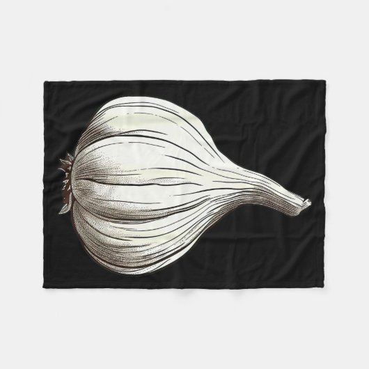 Garlic Lazy Easy Funny Matching Halloween Costume  Fleece Deken (Voorkant (Horizontaal))