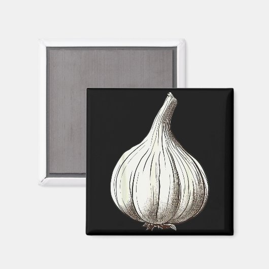 Garlic Lazy Easy Funny Matching Halloween Costume Magneet (Voorkant / Achterkant)