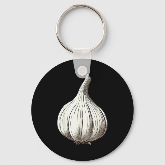 Garlic Lazy Easy Funny Matching Halloween Costume Sleutelhanger (Voorkant)